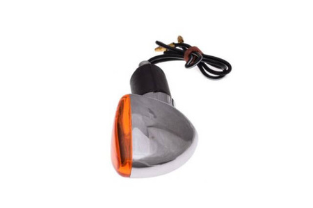 Kierunkowskaz lewy przód owal chrom