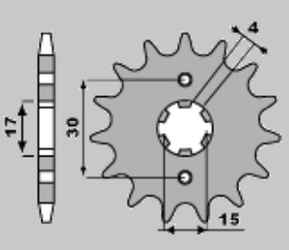 Zębatka przednia 274 15 18nc honda 80 r2 87-92 (łańc. 428)