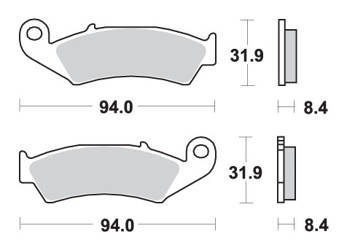 Klocki hamulcowe kh143 street excel/racing ng sinter kolor złoty