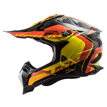 Kask enduro LS2 MX700 Subverter Evo Arched Black Yellow Red
