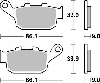 Hamulcowe kh496 street ceramic kolor czarny pasuje do: honda cbr250/300/650, cb500/650, crf1000 tył