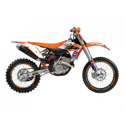 KOMPLET NAKLEJEK (OKLEIN) KTM EXC/EXC-F '08-'11, SX/SX-F 125 '07-'10 DREAM 5 CHROME EFX KOLOR POMARAŃCZOWY CZARNY
