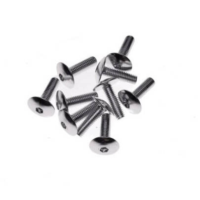 Śruba owiewki motocykla aluminiowa 6X20 Srebrna