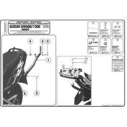 stelaż kufra centralnego suzuki gsf 1200 bandit / s (00-05) ( bez płyty )