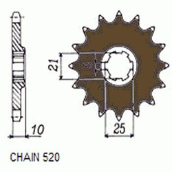 Zebatka Napedowa Sunstar Sunf384-16 (Wycofana Z Produkcji)