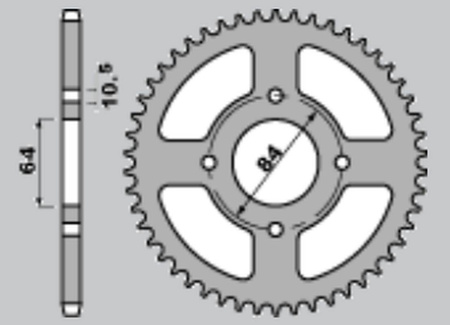 Zębatka tylna 4302 39 suzuki ltz 400, ltf 160 (2114-39) (jtr1826.40)