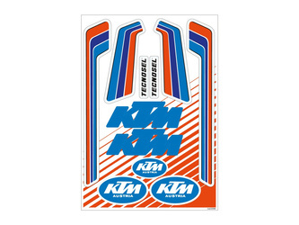 Komplet naklejek (oklein) reklamowych, logo ktm vintage