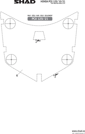 Stelaż kufra tylnego Shad do Honda PCX 125 / 150