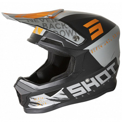 Kask enduro cross Shot Furious Draw pomarańczowy/szary mat