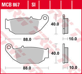 Klocki hamulcowe kh629 sinter honda cb 125 r / 300 r 18-, crf 250 l 13-17, suzuki gsx-r / s 18-, tył