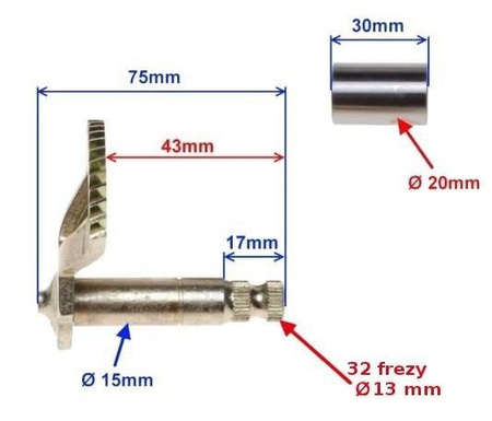 Półksiężyc wałek rozrusznika skuter 2T 64mm Keeway Romet Barton