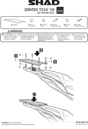 Stelaż kufra tylnego Shad do Zontes T310 2019