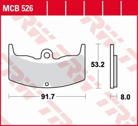 Klocki hamulcowe kh080 organic honda vt 250f '83-'87, cbx 400f '82-'84, vt 500e '83-'85, cbx 550 '82-'84 przód
