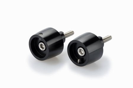 Ciężarki / końcówki kierownicy krótkie z wymienną nasadką puig do kawasaki z650 17-22 czarne