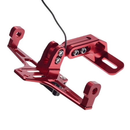 Uchwyt tablicy rejestracyjnej uniwersalny z led czerwony