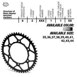 Zębatka tylna stalowa ultralight 4395 42 (439542) ktm sx 50/sx 50 mini '04-'13 (łańc. 415) kolor czarny