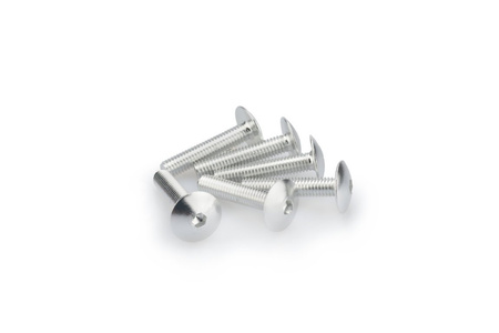 Śruby z anodyzowanego aluminium blister 6 wypukłych śrub 6x30mm srebrne