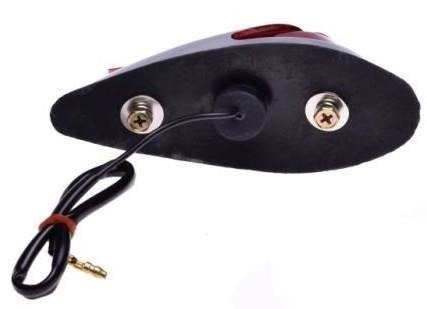 Lampa czerwona na błotnik motocykla chrom 12V 10W