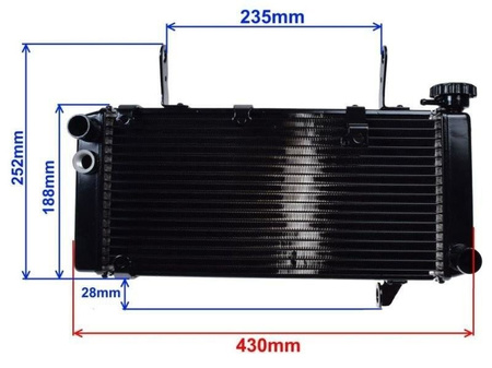 Chłodnica cieczy do Suzuki Sv1000 03-08