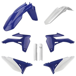 KOMPLET PLASTIKÓW (FULL KIT) SHERCO SE-R/SEF-R '13-'15 W ZESTAWIE OSŁONY AMORTYZATORÓW (8399000005) KOLOR NIEBIESKI BIAŁY OEM