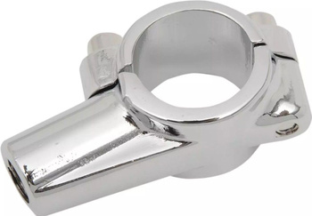 UCHWYT LUSTERKA Z OBEJMĄ NA KIEROWNICĘ 22MM (7/8") CHROMOWANY (WZÓR YAMAHA)