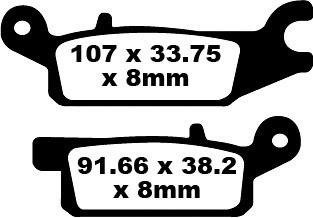 KLOCKI HAMULCOWE ATV YAMAHA YFM 250 550 700 
