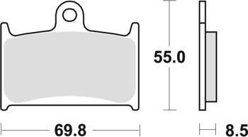 Klocki hamulcowe kh145 kh236 sinter street suzuki gsxr 750 88-93, gsxr 1100 89-92, triumph daytona 955 96-06, speed triple 955 99-04, dayto