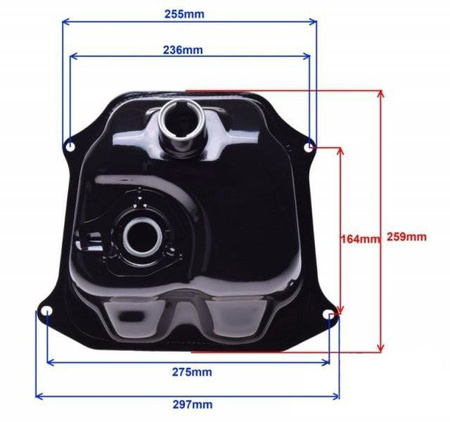 Zbiornik paliwa do skutera 4T 139QMB z kołem 10"