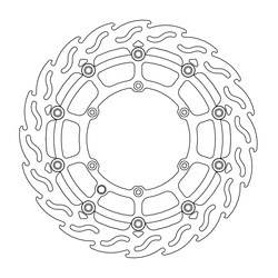Tarcza hamulcowa pływająca flame przód supermoto 320mm ktm/husqvarna/husaberg