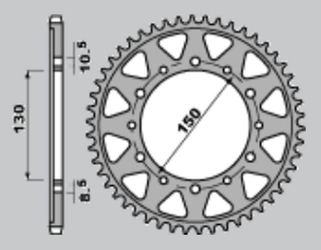 Zębatka tylna 860 39 yamaha fj 1200 '91-'96 (jtr859.39)