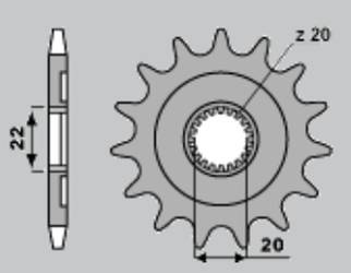 Zębatka przednia 2103 12 yamaha yzf 250 '02-'09 (-1)