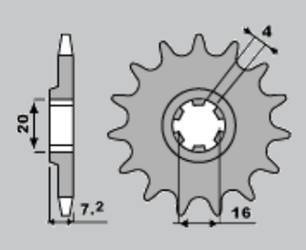 Zębatka przednia 413 14 suzuki rmx 50/ ts 50