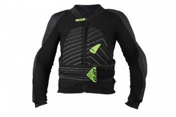 Ufo osłona klatki piersiowej / zbroja ultralight evo bodyguard kids / junior kolor czarny zielony fluo rozmiar xl (dziecięca) (ce level 2)