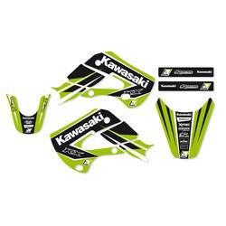 Komplet naklejek (oklein) kawasaki kx65 '00-'23 dream 4 kolor zielony/ czarny