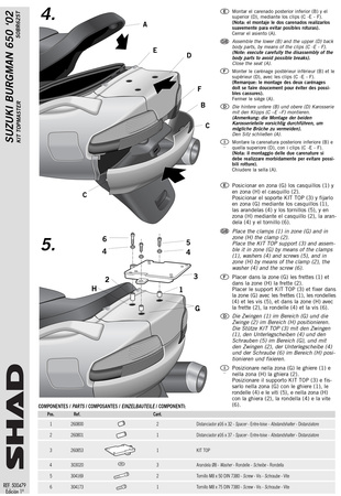 Stelaż kufra tylnego Shad do Suzuki Burgman 650 ( 02 -14)