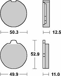 Hamulcowe kh35 street ceramic kolor czarny pasuje do: suzuki gs400/425/750/850/1000 przód