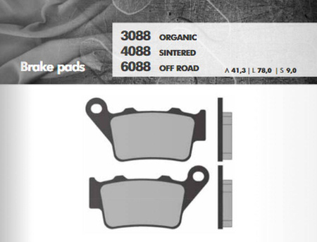 Klocki hamulcowe kh208 / kh213 spiek metaliczny (złote) off road tył zacisk brembo (ft 6088)