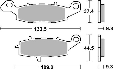 Hamulcowe kh231 street excel/racing ng sinter kolor złoty pasuje do suzuki 1800 intruder `06 tył