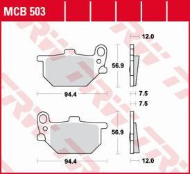 Klocki hamulcowe kh041 organic yamaha rd 250/rd 400s '78-'79 (przód/tył) xs 400/750 '80-'83, xs 850 '82 przód