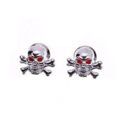 Śruba tablicy rejestracyjnej czaszka chrom