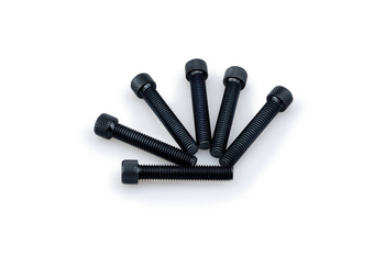 Śruby z anodyzowanego aluminium blister 6 śrub imbusowych m8x45mm czarne
