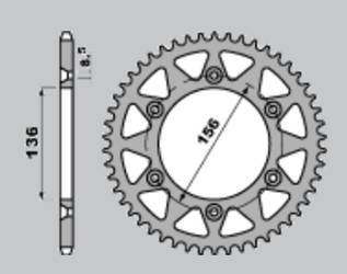 Zębatka tylna 702 41 (822-41) beta rr do '10 , gas gas