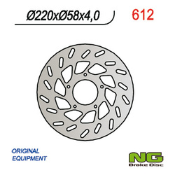 Tarcza hamulcowa przód piaggio/ gilera/derbi/kymco/pgo (220x58x4)