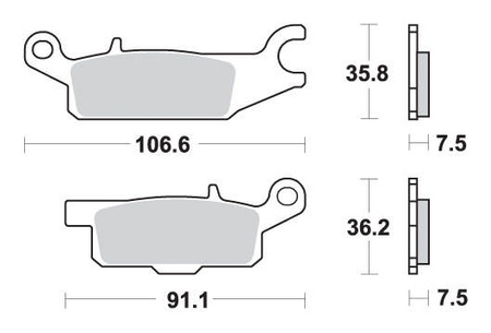 Hamulcowe kh443 off-road sinter kolor złoty