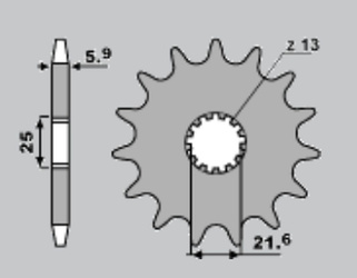 Zębatka przednia 565 12 kawasaki kxf 450 '06-, yamaha yzf 400/426/450  (jtf565.12)