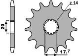 Zębatka przednia 577 18 18nc (łańc. 428)