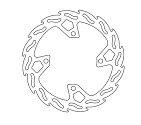 TARCZA HAMULCOWA TYŁ / TYLNA BIMOTA BX 450 '23-, KAWASAKI KX 250 20, KX 450 '19- (GRUBOŚĆ 4.4MM)