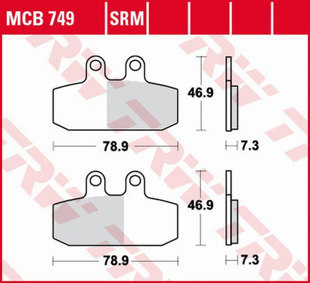 Klocki hamulcowe kh256 organic aprilia red rose 125 '87-'94, scarabeo 500 '03-'09, honda crm 125 '90-'99, nsr 125 '88-'01, cmx 250 '97-'00 p