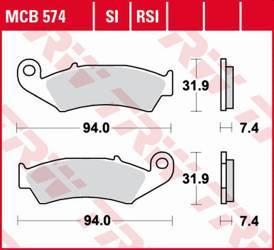 Klocki hamulcowe kh125 organic honda xlr 125r '98-'99, nx 250 '88-'95, xl 250r baja '88-'91, xr 250r '88-'95, xr 600r '88-'99 przód
