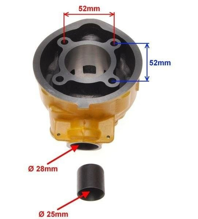 Cylinder z głowicą AM6 70cm Aprilia Yamaha TZR